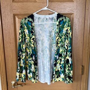 Chico's Vibrant Patterned Open Cardigan